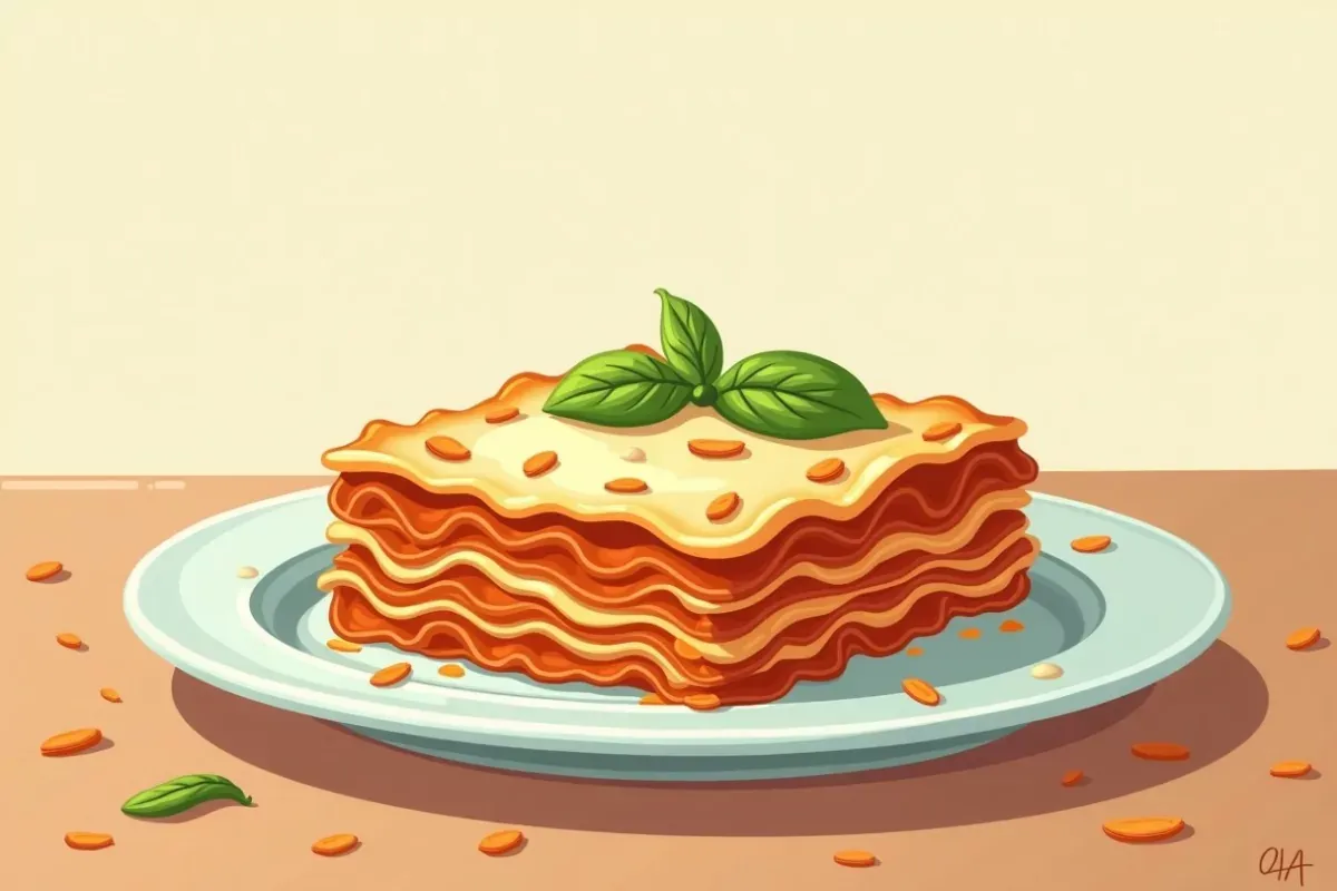 Keto zucchini lasagna - Studio Ghibli anime illustration
