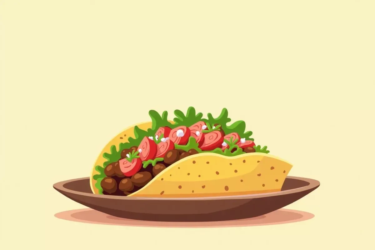 Keto taco salad - Studio Ghibli anime illustration