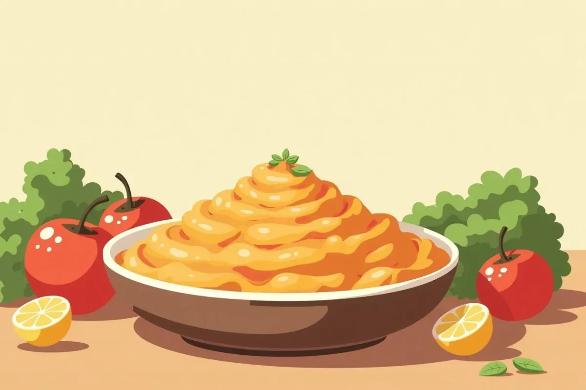 Keto buffalo chicken dip - Studio Ghibli anime illustration