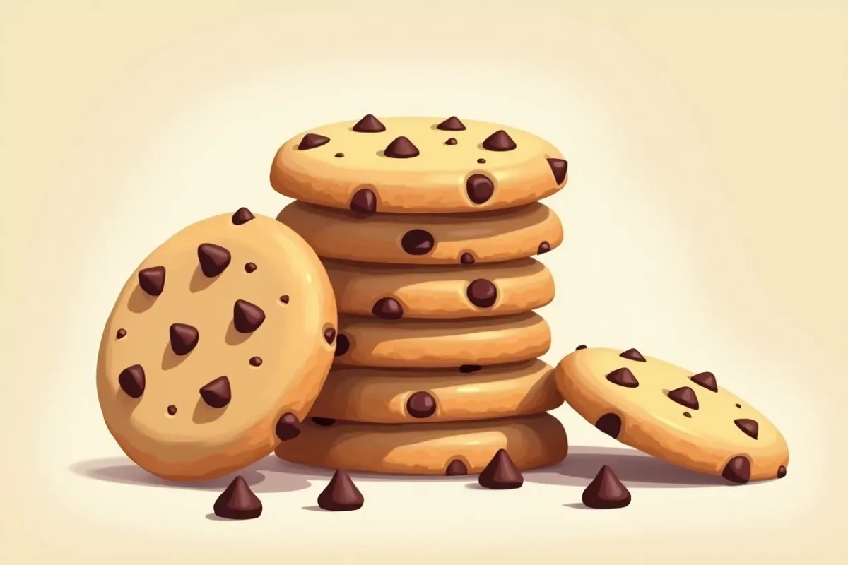 Keto chocolate chip cookies - Studio Ghibli anime illustration