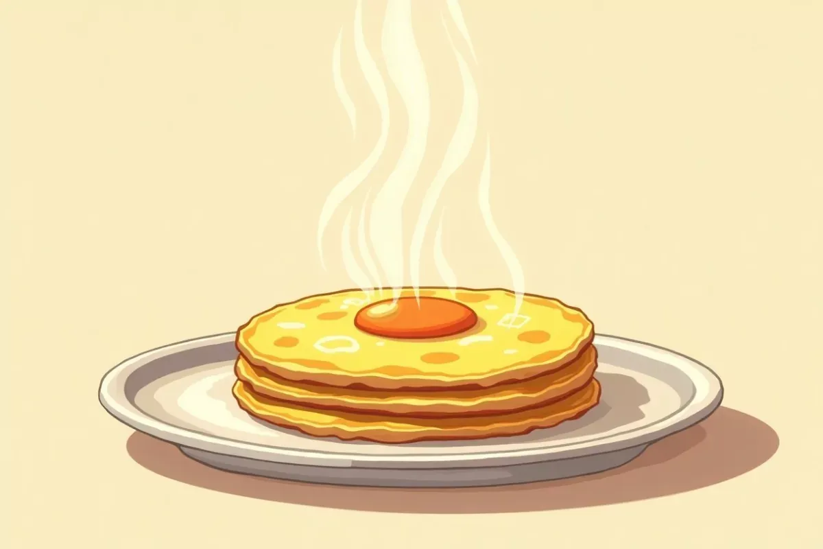 Keto omelette bake - Studio Ghibli anime illustration