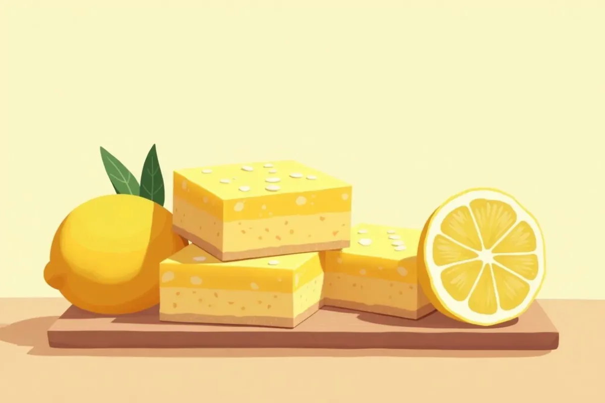 Keto lemon bars - Studio Ghibli anime illustration