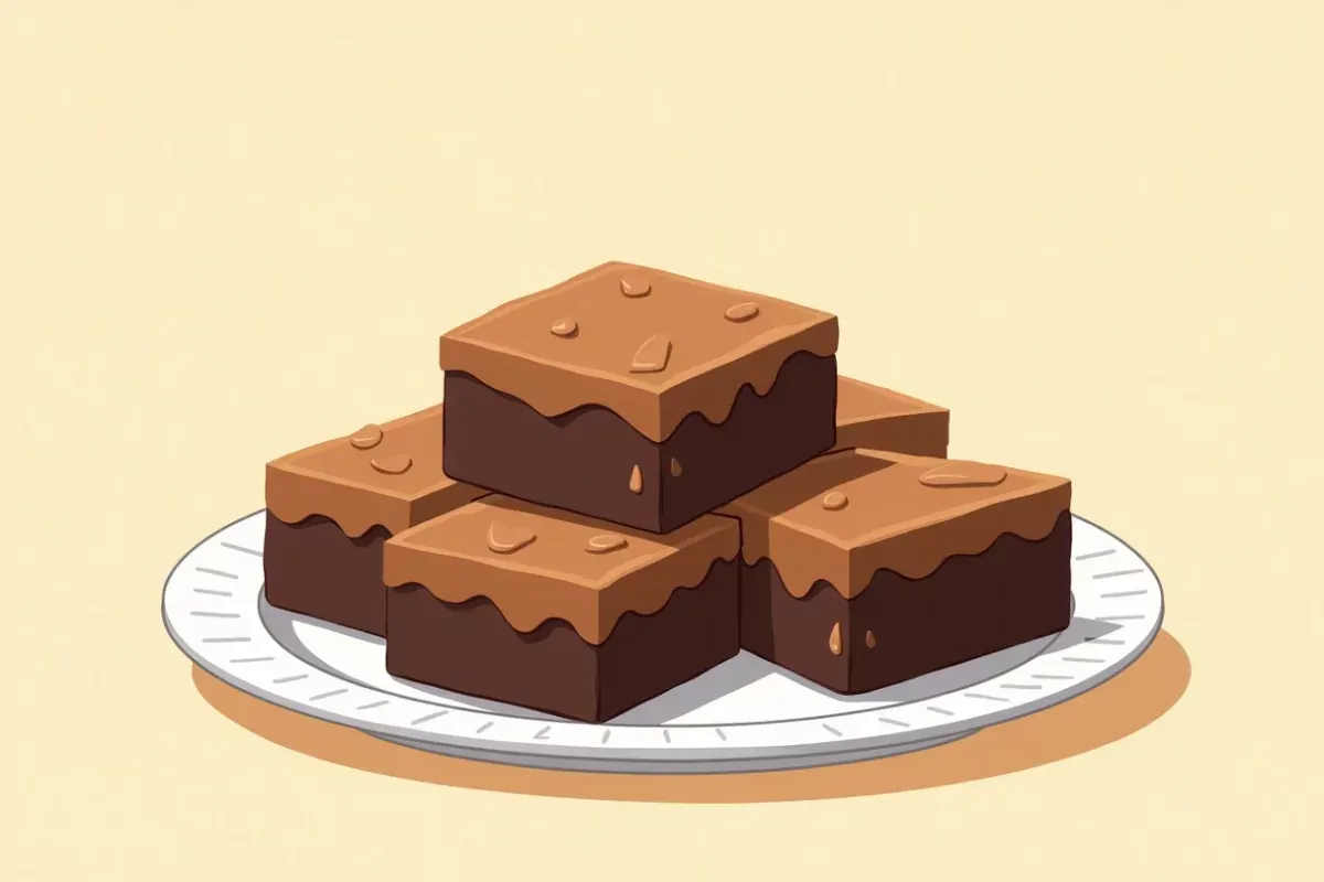 Keto almond butter brownies - Studio Ghibli anime illustration