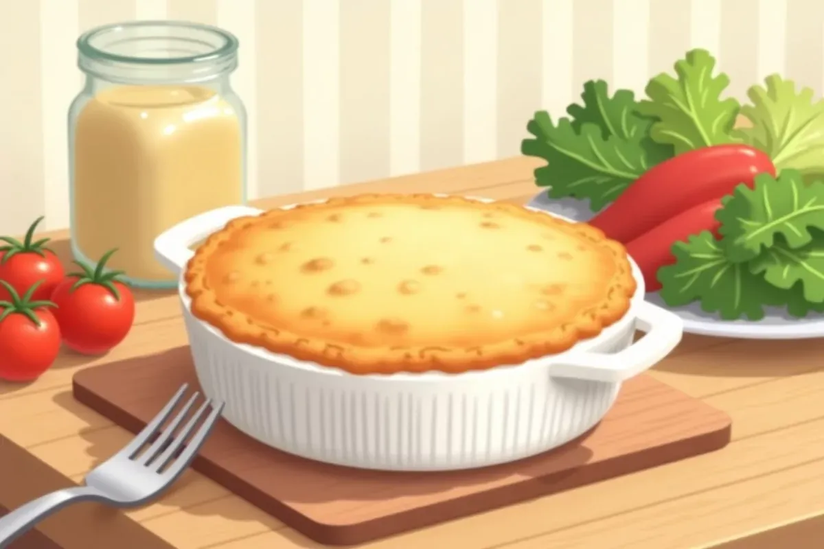 26. Keto chicken pot pie - Studio Ghibli anime illustration