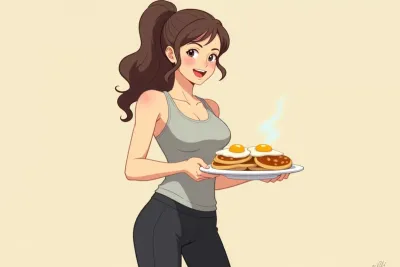 30 High-Protein Breakfast Recipes for Weight Loss - Studio Ghibli anime illustration