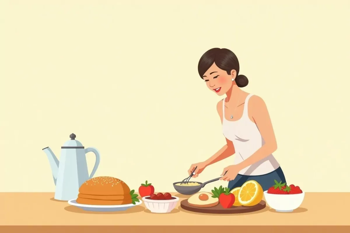 How I Discovered the Benefits of High Protein Breakfast - Studio Ghibli anime illustration