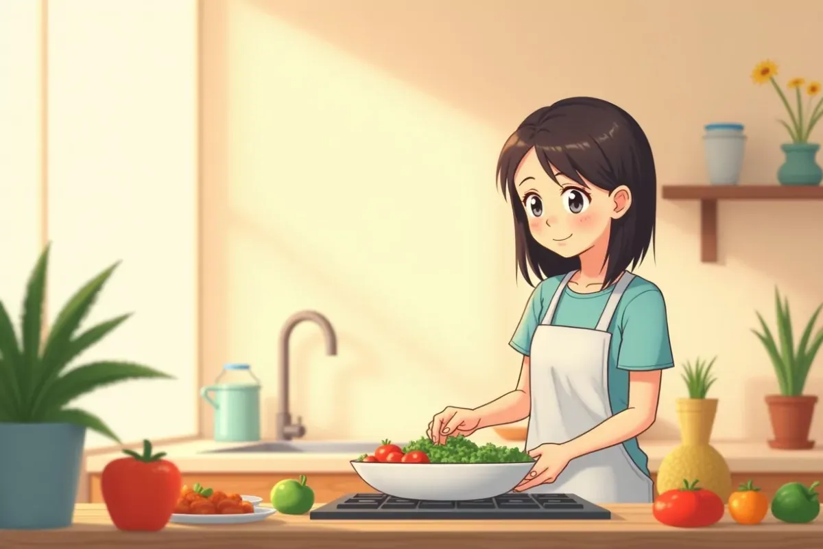 Why High Protein Dinner Recipes are Essential for Weight Loss - Studio Ghibli anime illustration