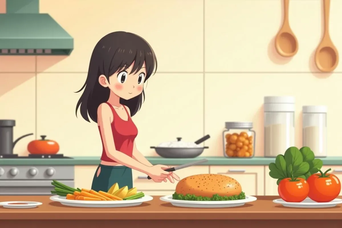Quick and Easy High Protein Dinner Recipes - Studio Ghibli anime illustration