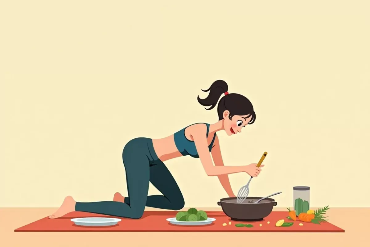 Workouts Abs Step by Step from Beginner to Advanced - Studio Ghibli anime illustration