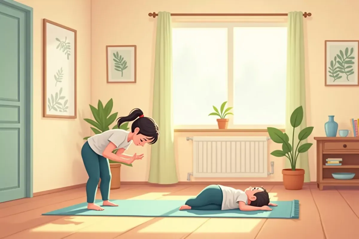 Zumba workout at home - Studio Ghibli anime illustration