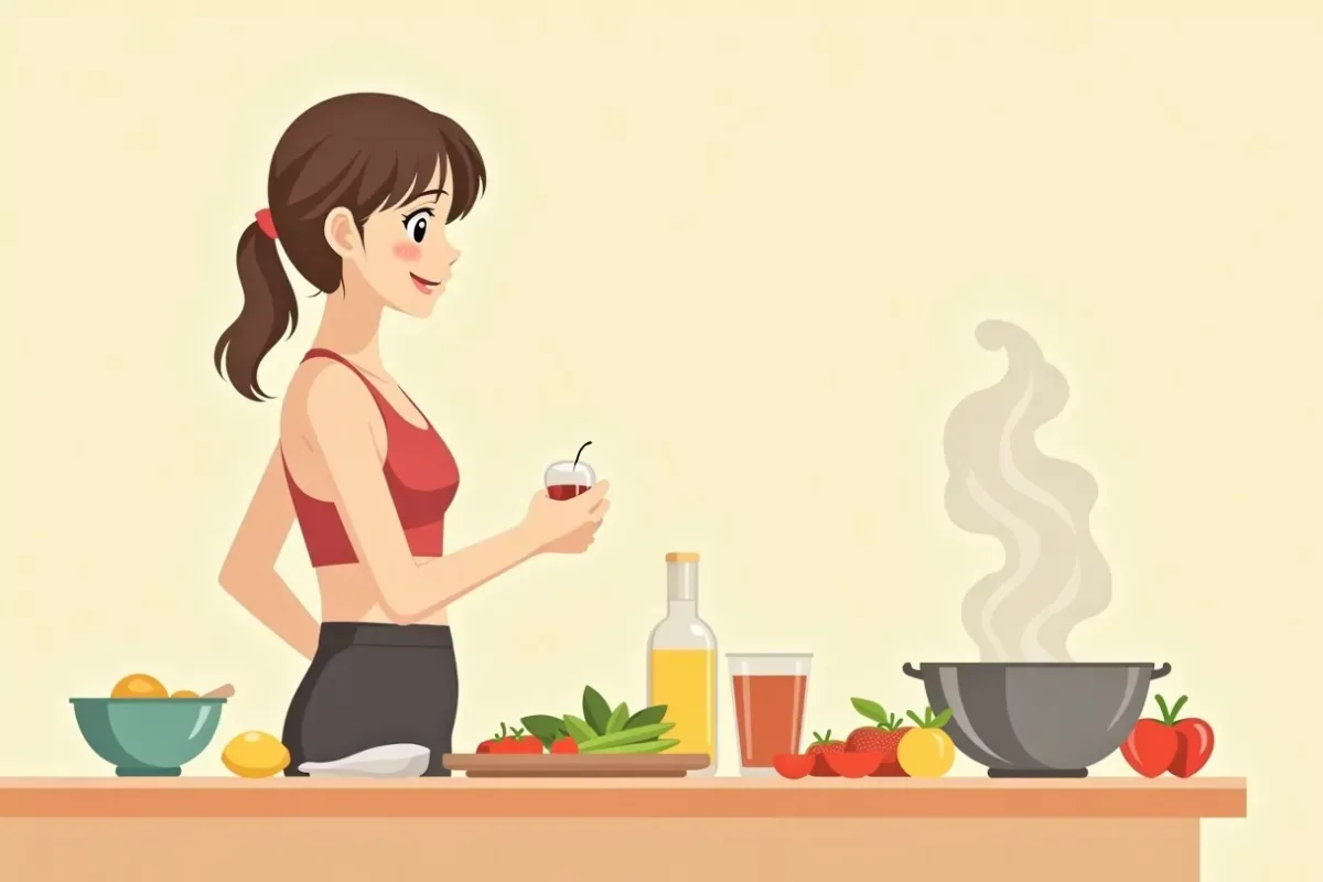 Best cardio exercises to burn belly fat at home - Studio Ghibli anime illustration