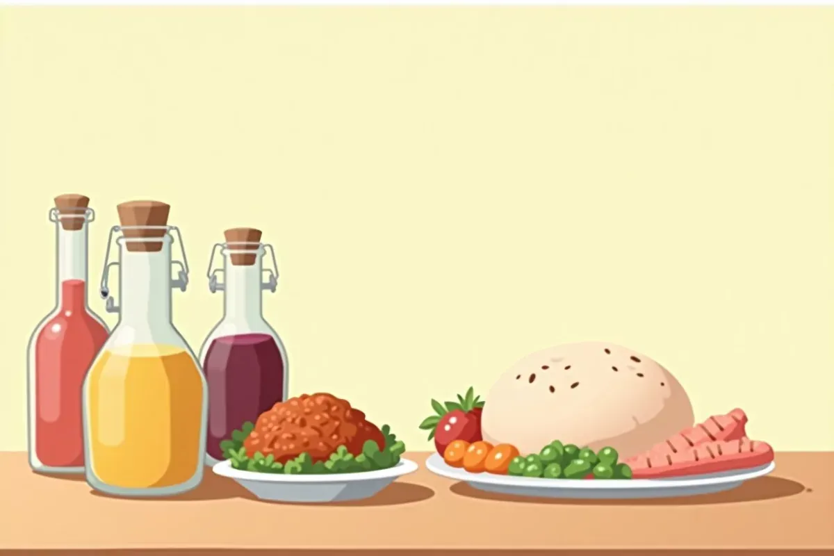 Sample low carb menu for a week - Studio Ghibli anime illustration