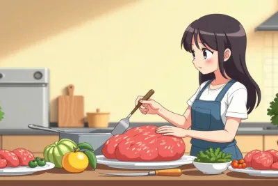 Carnivore Diet for Beginners: 7-Step Complete Starter Guide - Studio Ghibli anime illustration