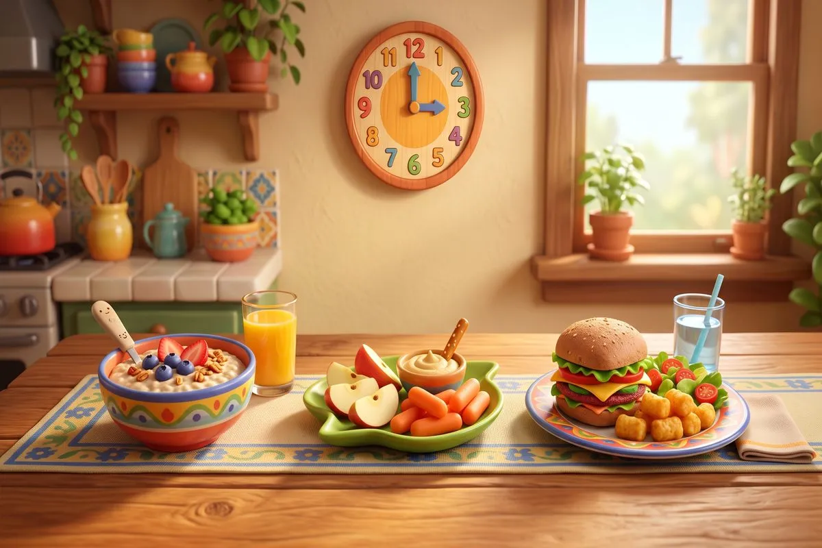 eat regular meals and snacks fight fatigue boost energy 3D animation