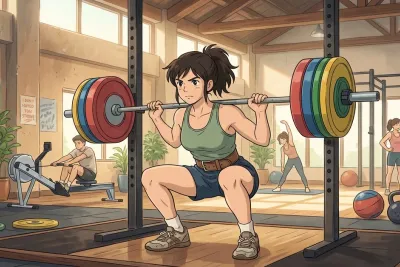 Compound Exercises: The Best Lifts to Build Real Strength - Studio Ghibli anime illustration