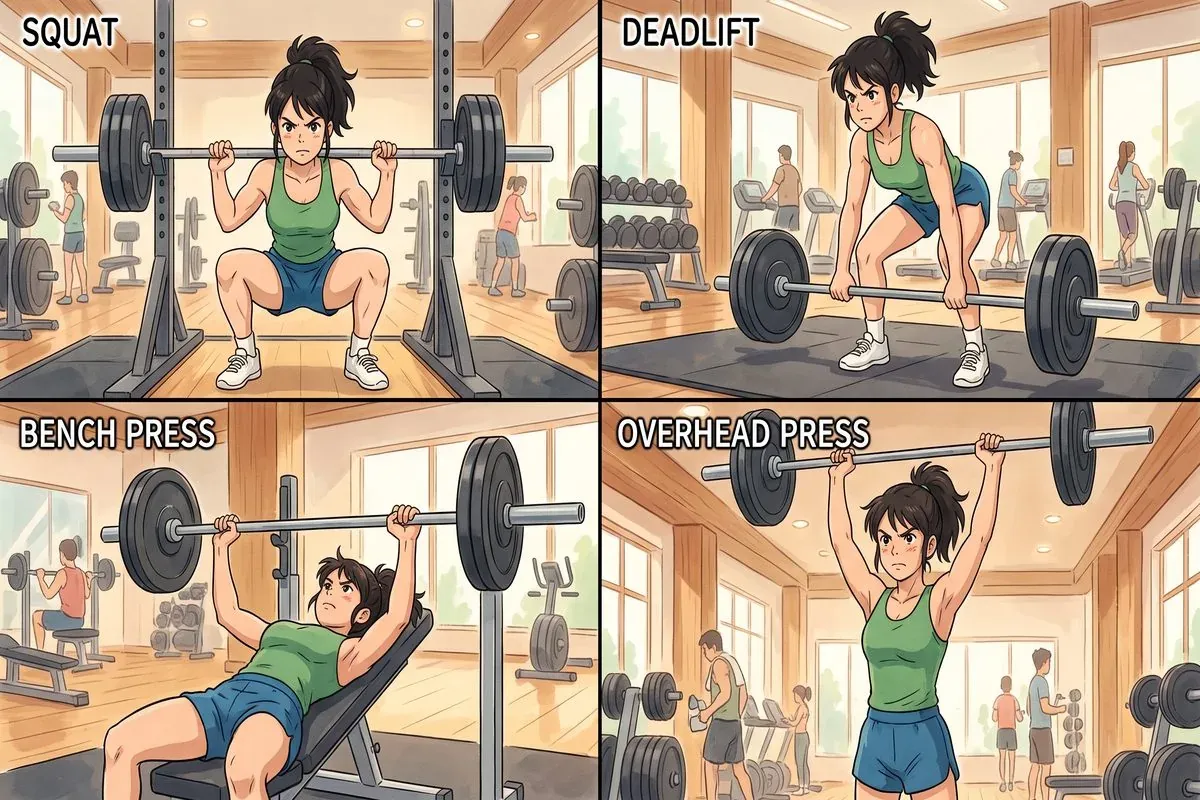 what is a compound exercise - Studio Ghibli anime illustration