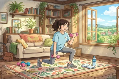 10 home exercises to lose weight fast no equipment required anime illustration