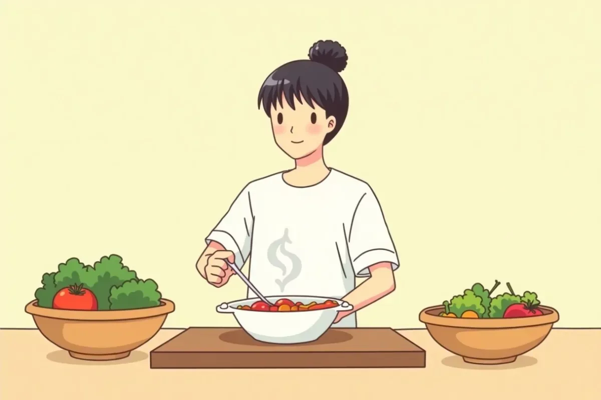 How to Eat Mindfully and Lose Weight - Studio Ghibli anime illustration