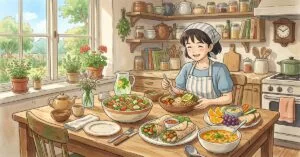 30 healthy lunch recipes for effective weight loss anime illustration