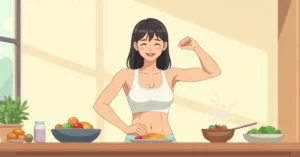 10 Arm Workouts at Home for Toned Biceps and Triceps - Studio Ghibli anime illustration