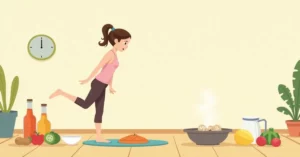 10 Somatic Exercises for Stress Relief and Weight Loss at Home - Studio Ghibli anime illustration