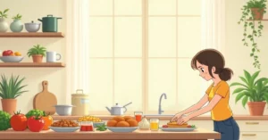 Mediterranean Diet for Beginners: A Complete How-To Guide - Studio Ghibli anime illustration