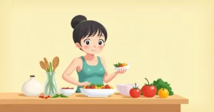 7 Low-Carb Diet Tips for Beginners Who Want to Lose Weight - Studio Ghibli anime illustration