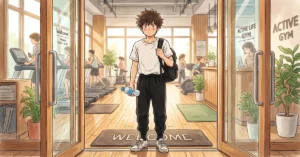 The Beginner Gym Workout: A Simple Plan That Actually Works - Studio Ghibli anime illustration
